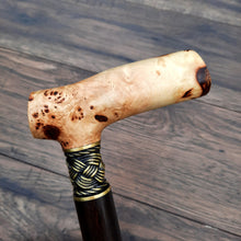 Load image into Gallery viewer, Cane Walking Stick Burl Hybrid Acryl Wood Reed Wooden Walking Cane Sticks Walking Sticks Handcrafted Handmade Cane Exclusive S44
