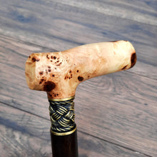 Load image into Gallery viewer, Cane Walking Stick Burl Hybrid Acryl Wood Reed Wooden Walking Cane Sticks Walking Sticks Handcrafted Handmade Cane Exclusive S44
