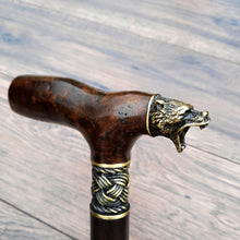 Load image into Gallery viewer, Cane Walking Stick Burl Hybrid Acryl Wood Reed Wooden Walking Cane Sticks Walking Sticks Handcrafted Handmade Cane Exclusive S45
