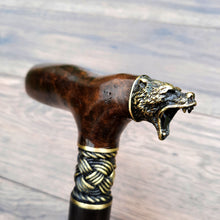 Load image into Gallery viewer, Cane Walking Stick Burl Hybrid Acryl Wood Reed Wooden Walking Cane Sticks Walking Sticks Handcrafted Handmade Cane Exclusive S45
