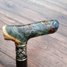 Load image into Gallery viewer, Cane Walking Stick Burl Hybrid Acryl Wood Reed Wooden Walking Cane Sticks Walking Sticks Handcrafted Handmade Cane Exclusive S46

