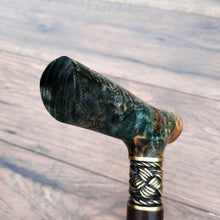 Load image into Gallery viewer, Cane Walking Stick Burl Hybrid Acryl Wood Reed Wooden Walking Cane Sticks Walking Sticks Handcrafted Handmade Cane Exclusive S46
