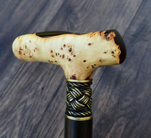 Load image into Gallery viewer, Cane Walking Stick Burl Hybrid Acryl Wood Reed Wooden Walking Cane Sticks Walking Sticks Handcrafted Handmade Cane Exclusive S47
