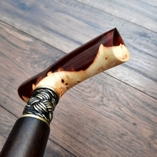 Load image into Gallery viewer, Cane Walking Stick Burl Hybrid Acryl Wood Reed Wooden Walking Cane Sticks Walking Sticks Handcrafted Handmade Cane Exclusive S47
