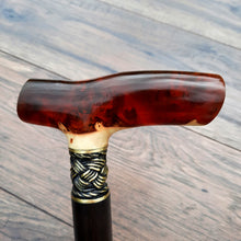 Load image into Gallery viewer, Cane Walking Stick Burl Hybrid Acryl Wood Reed Wooden Walking Cane Sticks Walking Sticks Handcrafted Handmade Cane Exclusive S47
