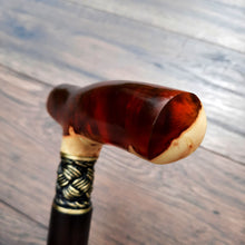 Load image into Gallery viewer, Cane Walking Stick Burl Hybrid Acryl Wood Reed Wooden Walking Cane Sticks Walking Sticks Handcrafted Handmade Cane Exclusive S47
