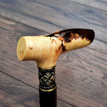 Load image into Gallery viewer, Cane Walking Stick Burl Hybrid Acryl Wood Reed Wooden Walking Cane Sticks Walking Sticks Handcrafted Handmade Cane Exclusive S49
