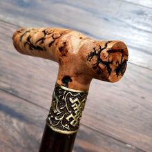 Load image into Gallery viewer, Cane Walking Stick Burl Hybrid Acryl Wood Reed Wooden Walking Cane Sticks Walking Sticks Handcrafted Handmade Cane Exclusive S50
