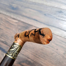 Load image into Gallery viewer, Cane Walking Stick Burl Hybrid Acryl Wood Reed Wooden Walking Cane Sticks Walking Sticks Handcrafted Handmade Cane Exclusive S50
