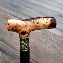 Load image into Gallery viewer, Cane Walking Stick Burl Hybrid Acryl Wood Reed Wooden Walking Cane Sticks Walking Sticks Handcrafted Handmade Cane Exclusive S51
