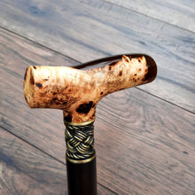Load image into Gallery viewer, Cane Walking Stick Burl Hybrid Acryl Wood Reed Wooden Walking Cane Sticks Walking Sticks Handcrafted Handmade Cane Exclusive S51
