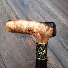 Load image into Gallery viewer, Cane Walking Stick Burl Hybrid Acryl Wood Reed Wooden Walking Cane Sticks Walking Sticks Handcrafted Handmade Cane Exclusive S52
