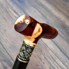 Load image into Gallery viewer, Cane Walking Stick Burl Hybrid Acryl Wood Reed Wooden Walking Cane Sticks Walking Sticks Handcrafted Handmade Cane Exclusive S54
