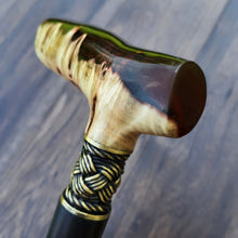 Load image into Gallery viewer, Cane Walking Stick Burl Hybrid Acryl Wood Reed Wooden Walking Cane Sticks Walking Sticks Handcrafted Handmade Cane Exclusive S55
