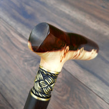 Load image into Gallery viewer, Cane Walking Stick Burl Hybrid Acryl Wood Reed Wooden Walking Cane Sticks Walking Sticks Handcrafted Handmade Cane Exclusive S55
