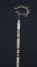 Load and play video in Gallery viewer, Gift Cane Walking Stick Canes Sticks Reed Staff Wood Wooden Hand-Carved Carving Handmade Cane Accessories ( Horse round white)
