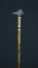 Load and play video in Gallery viewer, Gift Cane Walking Stick Canes Sticks Reed Staff Wood Wooden Hand-Carved Carving Handmade Cane  Accessories ( Cockatoo Parrot Brown )
