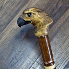 Load image into Gallery viewer, Gift Cane Walking Stick Canes Sticks Reed Staff Wood Wooden Hand-Carved Carving Handmade Cane  Accessories ( Eagle Head Grey )
