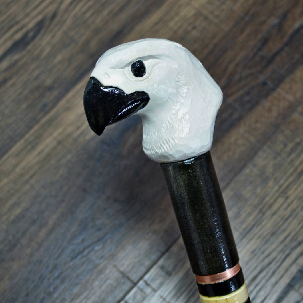 Gift Cane Walking Stick Canes Sticks Reed Staff Wood Wooden Hand-Carved Carving Handmade Cane  Accessories ( Eagle Head White )