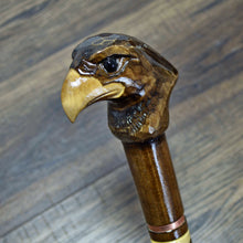 Load image into Gallery viewer, Gift Cane Walking Stick Canes Sticks Reed Staff Wood Wooden Hand-Carved Carving Handmade Cane  Accessories ( Eagle Head Brown )
