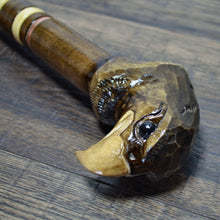 Load image into Gallery viewer, Gift Cane Walking Stick Canes Sticks Reed Staff Wood Wooden Hand-Carved Carving Handmade Cane  Accessories ( Eagle Head Brown )
