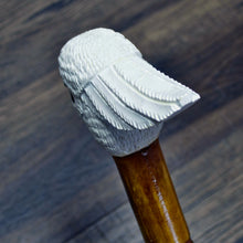 Load image into Gallery viewer, Gift Cane Walking Stick Canes Sticks Reed Staff Wood Wooden Hand-Carved Carving Handmade Cane  Accessories ( Cockatoo Parrot White )
