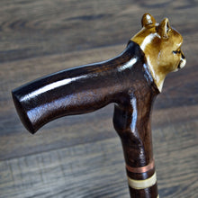 Load image into Gallery viewer, Gift Cane Walking Stick Canes Sticks Reed Staff Wood Wooden Hand-Carved Carving Handmade Cane  Accessories ( Cougar )
