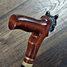 Load image into Gallery viewer, Gift Cane Walking Stick Canes Sticks Reed Staff Wood Wooden Hand-Carved Carving Handmade Cane Accessories ( Cat )
