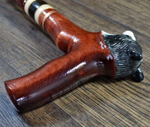 Load image into Gallery viewer, Gift Cane Walking Stick Canes Sticks Reed Staff Wood Wooden Hand-Carved Carving Handmade Cane Accessories ( Cat )
