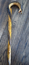 Load image into Gallery viewer, Gift Cane Walking Stick Canes Sticks Reed Staff Wood Wooden Hand-Carved Carving Handmade Cane Accessories ( Cobra brown )
