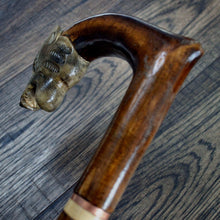 Load image into Gallery viewer, Gift Cane Walking Stick Canes Sticks Reed Staff Wood Wooden Hand-Carved Carving Handmade Cane Accessories ( Panther )
