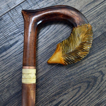 Load image into Gallery viewer, Gift Cane Walking Stick Canes Sticks Reed Staff Wood Wooden Hand-Carved Carving Handmade Cane Accessories ( Fox )
