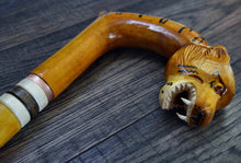Load image into Gallery viewer, Gift Cane Walking Stick Canes Sticks Reed Staff Wood Wooden Hand-Carved Carving Handmade Cane Accessories ( Tiger )
