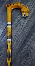Load image into Gallery viewer, Gift Cane Walking Stick Canes Sticks Reed Staff Wood Wooden Hand-Carved Carving Handmade Cane Accessories ( Tiger )
