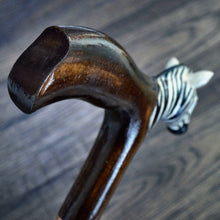 Load image into Gallery viewer, Gift Cane Walking Stick Canes Sticks Reed Staff Wood Wooden Hand-Carved Carving Handmade Cane Accessories ( Zebra )
