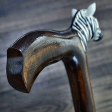 Load image into Gallery viewer, Gift Cane Walking Stick Canes Sticks Reed Staff Wood Wooden Hand-Carved Carving Handmade Cane Accessories ( Zebra )
