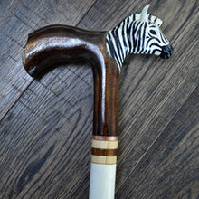 Load image into Gallery viewer, Gift Cane Walking Stick Canes Sticks Reed Staff Wood Wooden Hand-Carved Carving Handmade Cane Accessories ( Zebra )
