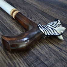 Load image into Gallery viewer, Gift Cane Walking Stick Canes Sticks Reed Staff Wood Wooden Hand-Carved Carving Handmade Cane Accessories ( Zebra )
