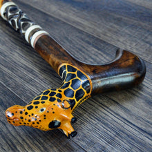 Load image into Gallery viewer, Gift Cane Walking Stick Canes Sticks Reed Staff Wood Wooden Hand-Carved Carving Handmade Cane Accessories ( Giraffe )
