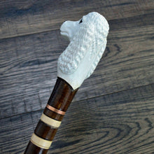 Load image into Gallery viewer, Gift Cane Walking Stick Canes Sticks Reed Staff Wood Wooden Hand-Carved Carving Handmade Cane  Accessories ( Poodle white )
