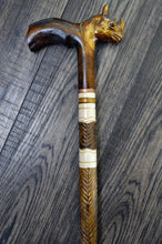 Load image into Gallery viewer, Gift Cane Walking Stick Canes Sticks Reed Staff Wood Wooden Hand-Carved Carving Handmade Cane Accessories ( Rhinoceros )
