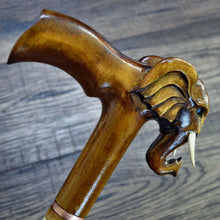Load image into Gallery viewer, Gift Cane Walking Stick Canes Sticks Reed Staff Wood Wooden Hand-Carved Carving Handmade Cane Accessories ( Elephant )
