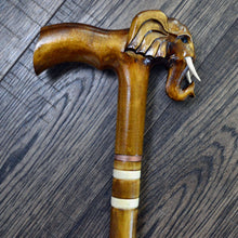 Load image into Gallery viewer, Gift Cane Walking Stick Canes Sticks Reed Staff Wood Wooden Hand-Carved Carving Handmade Cane Accessories ( Elephant )
