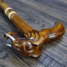 Load image into Gallery viewer, Gift Cane Walking Stick Canes Sticks Reed Staff Wood Wooden Hand-Carved Carving Handmade Cane Accessories ( Elephant )
