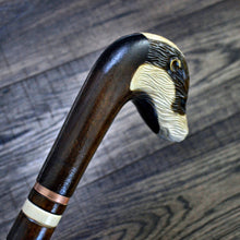 Load image into Gallery viewer, Gift Cane Walking Stick Canes Sticks Reed Staff Wood Wooden Hand-Carved Carving Handmade Cane  Accessories ( Badger )
