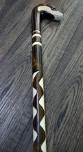 Load image into Gallery viewer, Gift Cane Walking Stick Canes Sticks Reed Staff Wood Wooden Hand-Carved Carving Handmade Cane  Accessories ( Badger )

