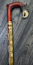 Load image into Gallery viewer, Gift Cane Walking Stick Canes Sticks Reed Staff Wood Wooden Hand-Carved Carving Handmade Cane Accessories ( Eagle new american flag )
