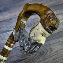 Load image into Gallery viewer, Gift Cane Walking Stick Canes Sticks Reed Staff Wood Wooden Hand-Carved Carving Handmade Cane Accessories ( King )
