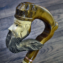 Load image into Gallery viewer, Gift Cane Walking Stick Canes Sticks Reed Staff Wood Wooden Hand-Carved Carving Handmade Cane Accessories ( King )
