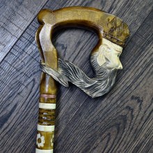 Load image into Gallery viewer, Gift Cane Walking Stick Canes Sticks Reed Staff Wood Wooden Hand-Carved Carving Handmade Cane Accessories ( King )
